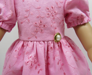Pink Eyelet Dress 18 inch Doll