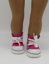 Load image into Gallery viewer, High Top Tennis Shoes 18 inch Doll: Hot Pink
