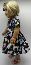 Load image into Gallery viewer, Puppy Dress 18 inch Doll: Black w Bright Colors
