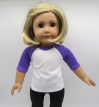 Load image into Gallery viewer, 2 Pack Ragland T-Shirt 18 inch Doll: Pink and Purple
