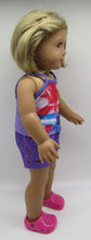 Load image into Gallery viewer, Swim Set 18&quot; Doll 4 Pc: Purple Tropical
