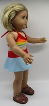 Load image into Gallery viewer, 18&quot; Doll 3 Pc Swim Set: Rainbow
