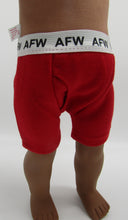 Load image into Gallery viewer, 18&quot; Doll Boxers: Red

