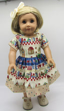 Load image into Gallery viewer, School Border Print Banded Dress 18 inch Doll
