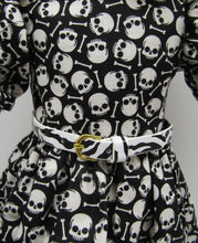 Load image into Gallery viewer, 18" Doll Halloween Skull Dress w Belt &amp; Shoes
