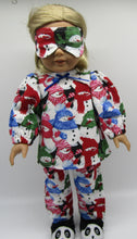 Load image into Gallery viewer, 18" Doll 3 Pc Flannel Pajamas: Snowmen
