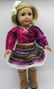 Skirt Combo 18 inch Doll: Southwest Theme