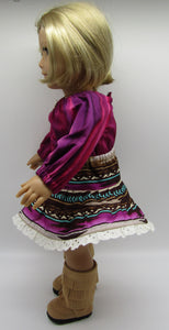 Skirt Combo 18 inch Doll: Southwest Theme