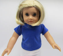 Load image into Gallery viewer, Basic T-Shirt in 3 Colors: 18 &amp; 15 inch Doll Navy, Baby Blue or Royal Blue
