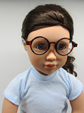 Load image into Gallery viewer, Tortoise Shell Circle 18 inch Doll Glasses

