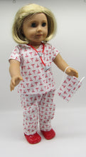 Load image into Gallery viewer, Scrubs 5 Pc Outfit 18 inch Doll: White and Red
