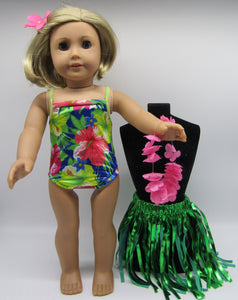 Hawaiian 4 Pc Floral Swimsuit Set