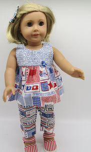 18" Doll Tunic & Capris: Celebrate Pennsylvania