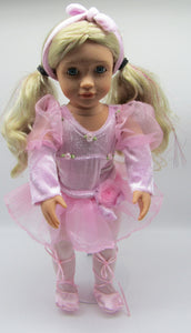 18" Doll Ballet Recital 5 Pc Outfit: Pink