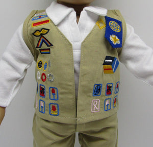 18" Doll Cadet Girl Scout 4 Pc Uniform