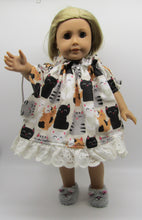 Load image into Gallery viewer, 18&quot; Doll Pull-on Cat Nightgown
