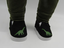 Load image into Gallery viewer, 18&quot; &amp; 15&quot; Doll Dinosaur Canvas Shoes
