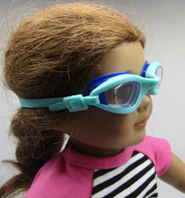 Load image into Gallery viewer, 18&quot; Doll Swim Googles: Aqua
