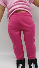 Load image into Gallery viewer, 18&quot; Doll Lace-Trimmed Leggings: Hot Pink
