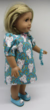 Load image into Gallery viewer, Unicorn  Kitty Shift Dress 18 inch Doll: Teal
