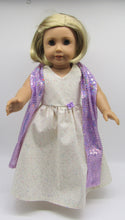 Load image into Gallery viewer, 18&quot; Doll Sparkly Long Dress &amp; Sequin Arm Scarf: Light Purple
