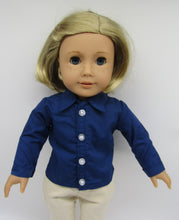 Load image into Gallery viewer, 18&quot; Doll Dress Shirt:  Navy Blue
