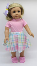 Load image into Gallery viewer, 18&quot; Doll Skirt Combo: Pastel Plaid
