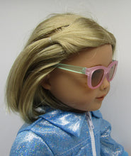 Load image into Gallery viewer, 18&quot; Doll Sunglasses: Pink &amp; Green Ombre

