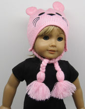 Load image into Gallery viewer, 18&quot; &amp; 15&quot; Doll Knit Bunny Hat: Pink
