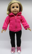 Load image into Gallery viewer, 18&quot; Doll 2 Pc Fleece-lined Jacket w Embroidery &amp; Leggings
