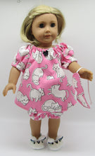 Load image into Gallery viewer, 18&quot; Doll Pajamas 3 Pc: Kitty Pink &amp; White
