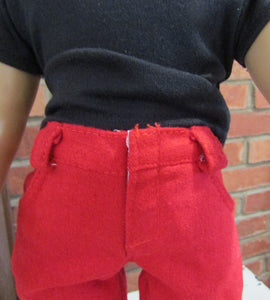 18" Doll Flannel Pants: Red