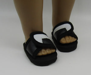 18" Doll Slides w White Swish: Black