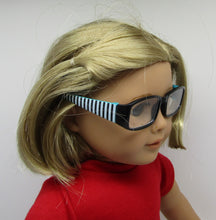 Load image into Gallery viewer, 18&quot; Doll Glasses with Stripes: Teal
