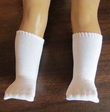 Load image into Gallery viewer, 18&quot; &amp; 15&quot; Doll Nylon Knee Length Socks: White
