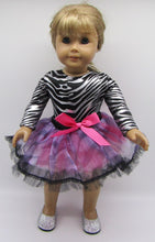 Load image into Gallery viewer, Black, Silver &amp; Hot Pink Zebra Dance Outfit
