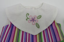 Load image into Gallery viewer, 18&quot; Doll Hand Embroidered Dress: Green &amp; Pink w Flower
