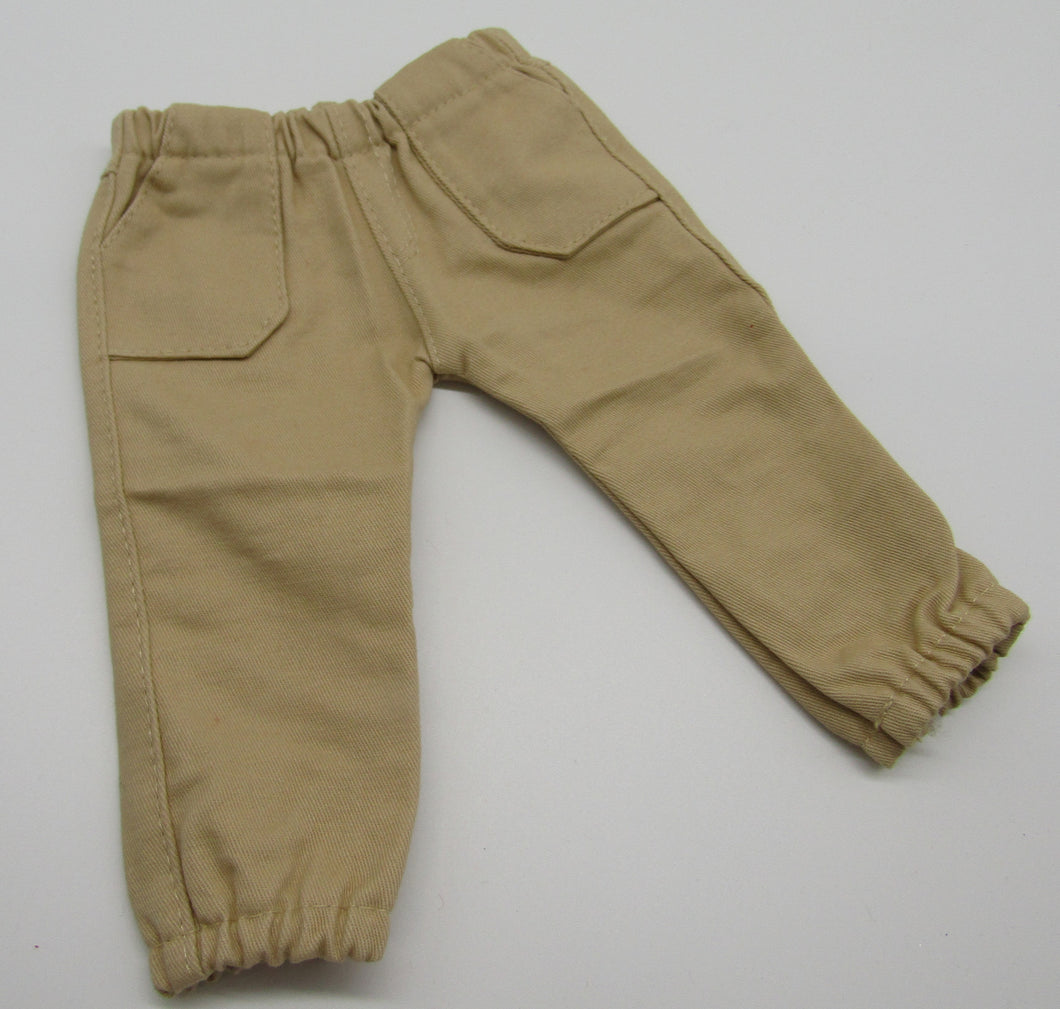 Khaki Pants w Elastic Waist 18 inch Doll