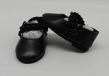 Load image into Gallery viewer, Lace &amp; Pearl Dress Shoes 18 &amp; 15 inch Doll: Black
