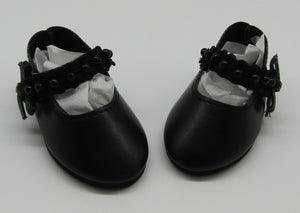 Lace & Pearl Dress Shoes 18 & 15 inch Doll: Black