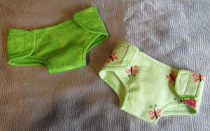 Bitty Baby Diapers: Ladybugs w Butterflies & Bright Green (2 Pack)