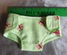 Load image into Gallery viewer, Bitty Baby Diapers: Ladybugs w Butterflies &amp; Bright Green (2 Pack)
