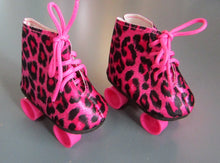 Load image into Gallery viewer, Roller Skates 18 inch Doll: Pink Leopard
