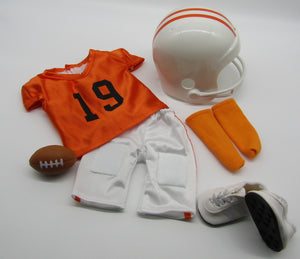 Football Uniform 6 Pc: Orange & White