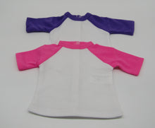 Load image into Gallery viewer, 2 Pack Ragland T-Shirt 18 inch Doll: Pink and Purple
