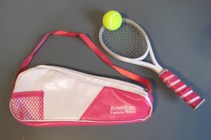 Tennis Racket, Bag & Ball 18 inch Doll: Pink