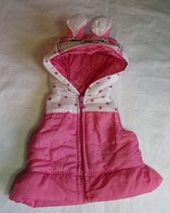 18" Doll Puffy Bunny Vest: Pink