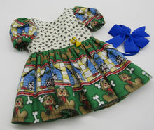 Load image into Gallery viewer, Puppy Border Print  Dress 18 inch Doll

