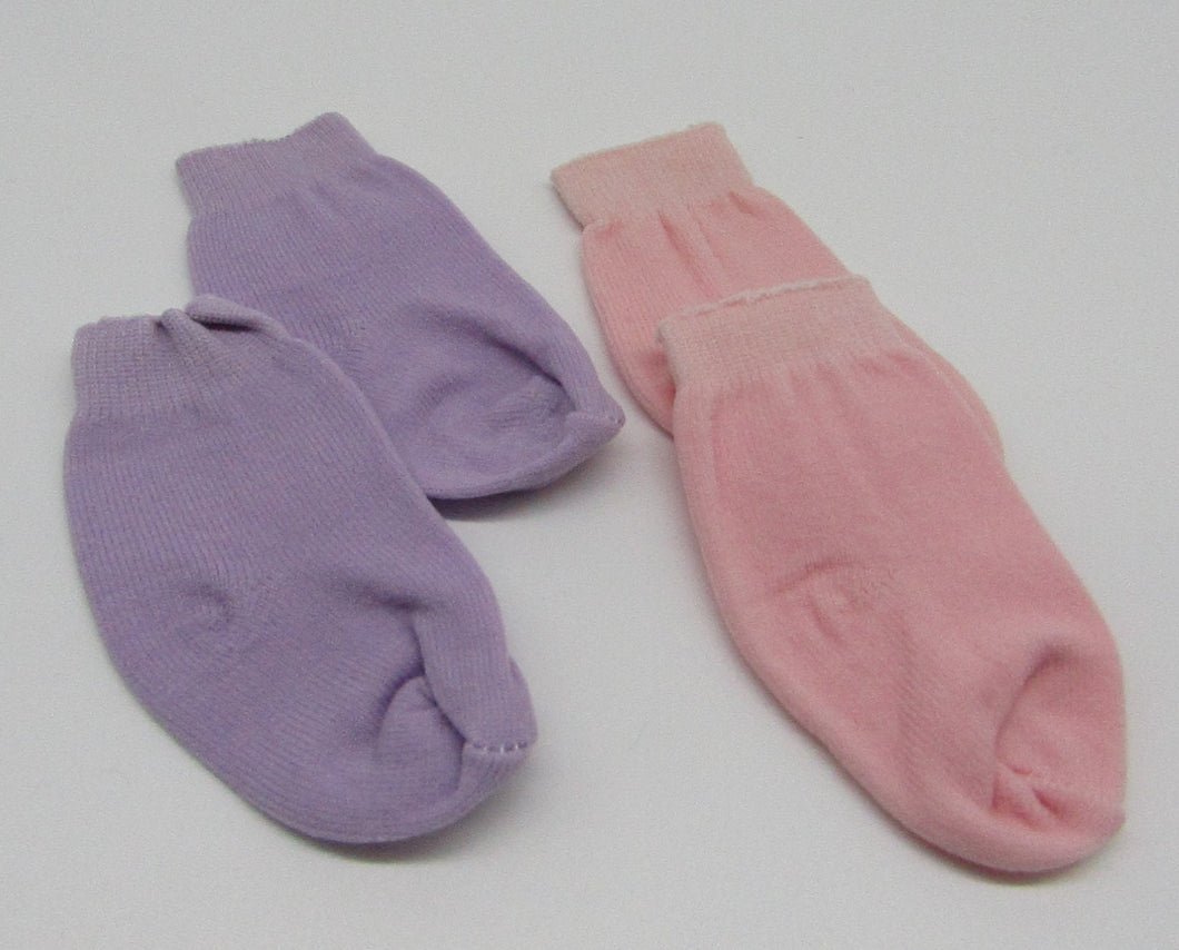 Nylon Knee Socks 18 & 15 inch Doll: Light Purple & Pink 2 Pack