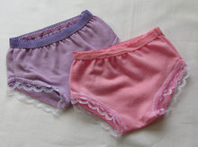 Load image into Gallery viewer, Underwear Two-Pack: Pink &amp; Purple w Lace
